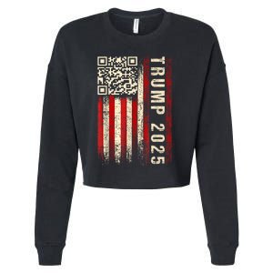 Funny Qr Donald Trump Dancing 47/45 Code Video Cropped Pullover Crew