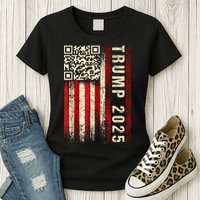 Funny Qr Donald Trump Dancing 47/45 Code Video Womens T-Shirt