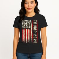 Funny Qr Donald Trump Dancing 47/45 Code Video Womens T-Shirt
