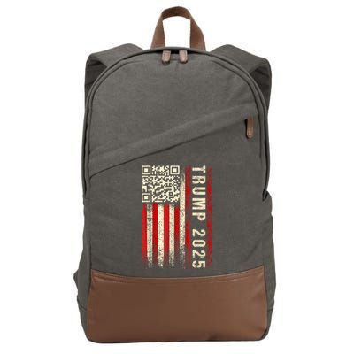 Funny Qr Donald Trump Dancing 47/45 Code Video Cotton Canvas Backpack