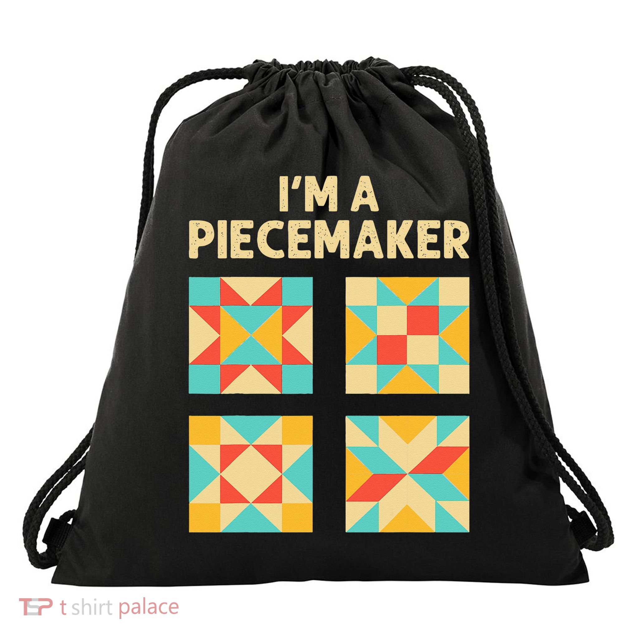 Funny Quilting Designs For Women Quilt Lover Knitting Drawstring Bag