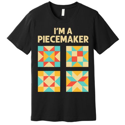Funny Quilting Designs For Women Quilt Lover Knitting Premium T-Shirt