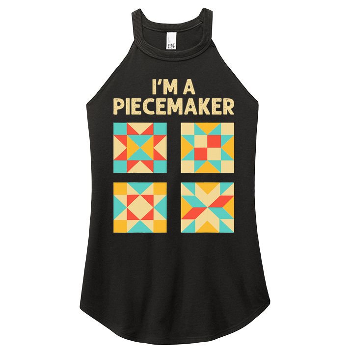 Funny Quilting Designs For Women Quilt Lover Knitting Women's Perfect Tri Rocker Tank