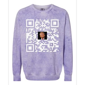 Funny Qr Donald Trump Dancing 4745 Code Video Colorblast Crewneck Sweatshirt