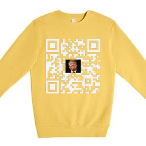 Funny Qr Donald Trump Dancing 4745 Code Video Premium Crewneck Sweatshirt