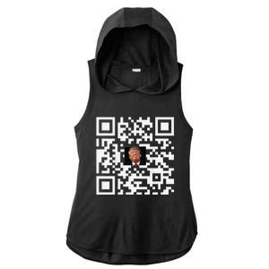 Funny Qr Donald Trump Dancing 4745 Code Video Ladies PosiCharge Tri-Blend Wicking Draft Hoodie Tank