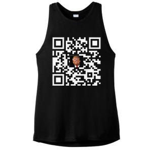 Funny Qr Donald Trump Dancing 4745 Code Video Ladies PosiCharge Tri-Blend Wicking Tank