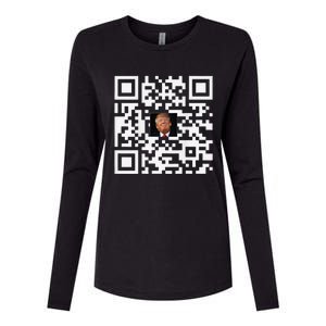 Funny Qr Donald Trump Dancing 4745 Code Video Womens Cotton Relaxed Long Sleeve T-Shirt