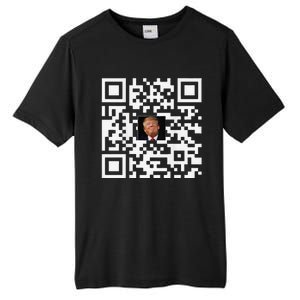 Funny Qr Donald Trump Dancing 4745 Code Video Tall Fusion ChromaSoft Performance T-Shirt