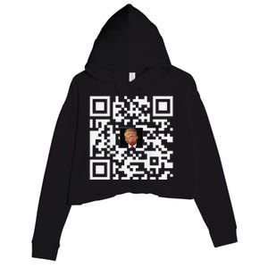 Funny Qr Donald Trump Dancing 4745 Code Video Crop Fleece Hoodie