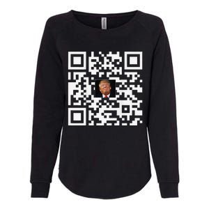 Funny Qr Donald Trump Dancing 4745 Code Video Womens California Wash Sweatshirt