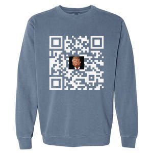 Funny Qr Donald Trump Dancing 4745 Code Video Garment-Dyed Sweatshirt