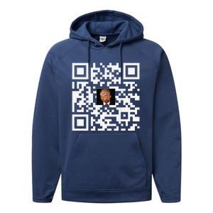 Funny Qr Donald Trump Dancing 4745 Code Video Performance Fleece Hoodie