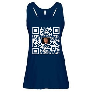 Funny Qr Donald Trump Dancing 4745 Code Video Ladies Essential Flowy Tank