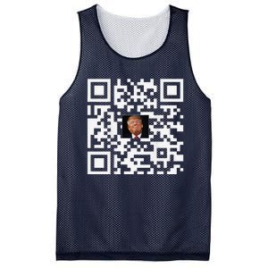 Funny Qr Donald Trump Dancing 4745 Code Video Mesh Reversible Basketball Jersey Tank