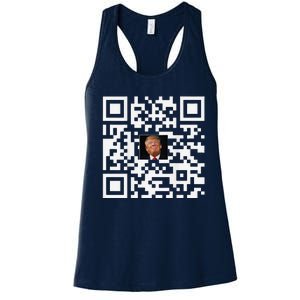 Funny Qr Donald Trump Dancing 4745 Code Video Women's Racerback Tank