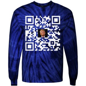 Funny Qr Donald Trump Dancing 4745 Code Video Tie-Dye Long Sleeve Shirt