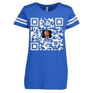 Funny Qr Donald Trump Dancing 4745 Code Video Enza Ladies Jersey Football T-Shirt