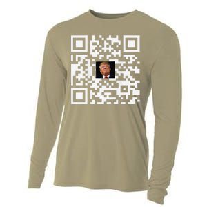 Funny Qr Donald Trump Dancing 4745 Code Video Cooling Performance Long Sleeve Crew