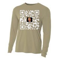 Funny Qr Donald Trump Dancing 4745 Code Video Cooling Performance Long Sleeve Crew