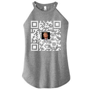 Funny Qr Donald Trump Dancing 4745 Code Video Women's Perfect Tri Rocker Tank