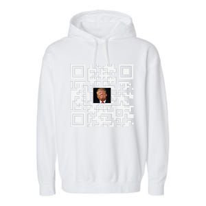 Funny Qr Donald Trump Dancing 4745 Code Video Garment-Dyed Fleece Hoodie