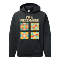 Funny Quilting Designs For Wo Quilt Lover Knitting Performance Fleece Hoodie