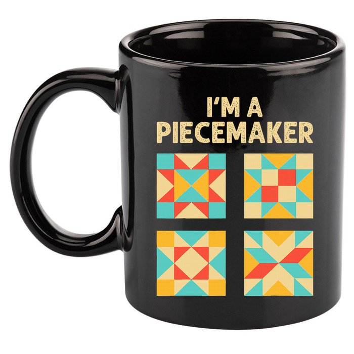Funny Quilting Designs For Wo Quilt Lover Knitting 11oz C Handle Ceramic Mug