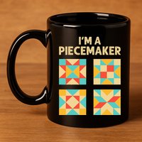 Funny Quilting Designs For Wo Quilt Lover Knitting 11oz C Handle Ceramic Mug