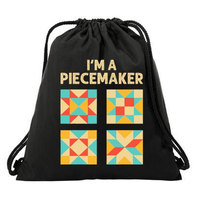 Funny Quilting Designs For Wo Quilt Lover Knitting Drawstring Bag