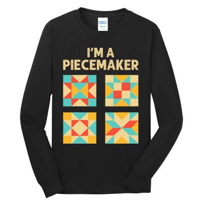 Funny Quilting Designs For Wo Quilt Lover Knitting Tall Long Sleeve T-Shirt