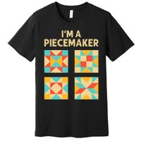 Funny Quilting Designs For Wo Quilt Lover Knitting Premium T-Shirt