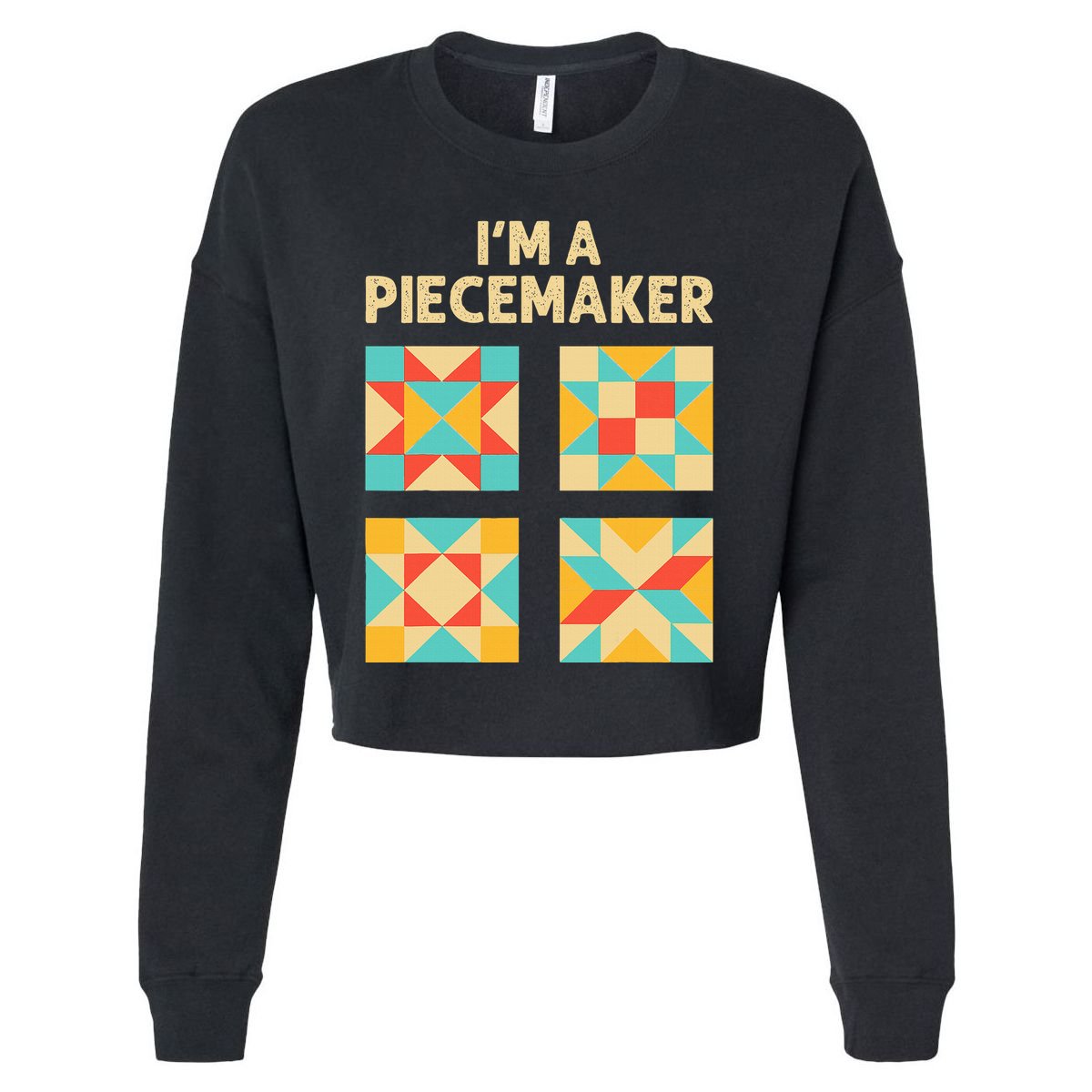 Funny Quilting Designs For Wo Quilt Lover Knitting Cropped Pullover Crew