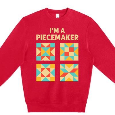 Funny Quilting Designs For Wo Quilt Lover Knitting Premium Crewneck Sweatshirt