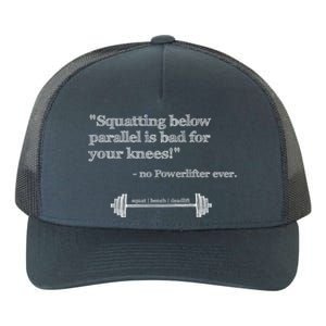 Funny Quote Deep Squat Lifting Gym Motivation Cute Gift Yupoong Adult 5-Panel Trucker Hat