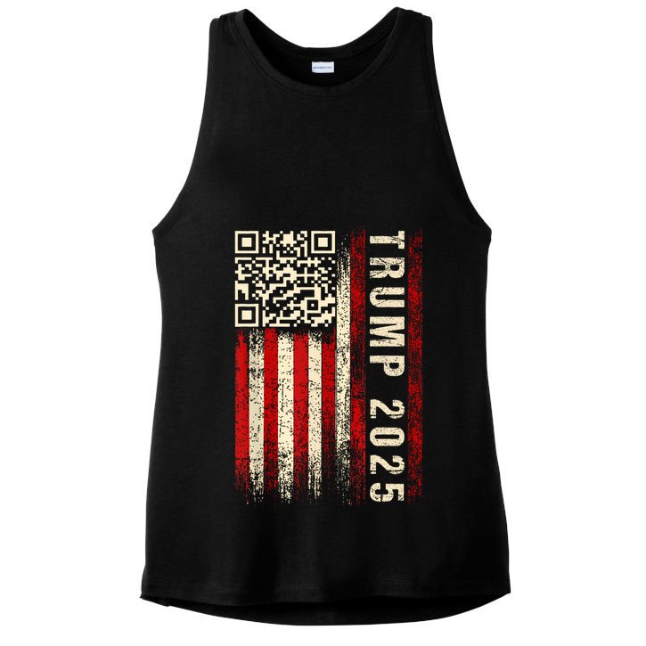Funny Qr Donald Trump Dancing 4745 Code Video Ladies PosiCharge Tri-Blend Wicking Tank