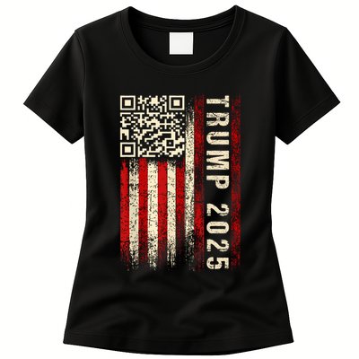 Funny Qr Donald Trump Dancing 4745 Code Video Womens T-Shirt