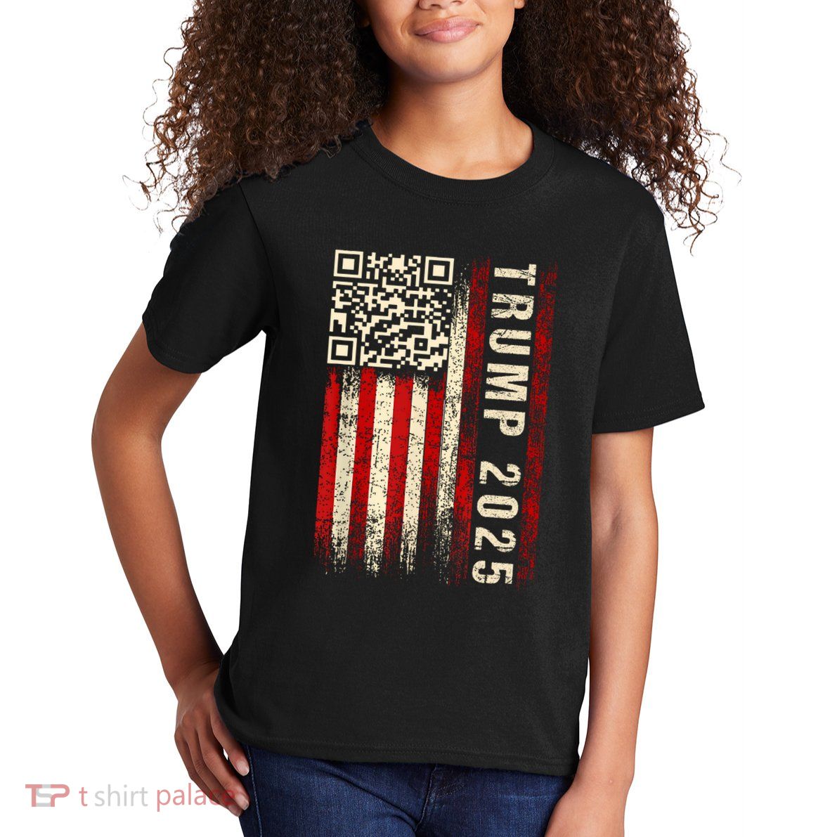 Funny Qr Donald Trump Dancing 4745 Code Video Kids T-Shirt
