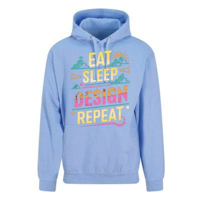 Funny Quote Eat Sleep Design Repeat Unisex Surf Hoodie