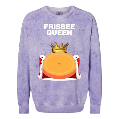 Frisbee Queen Frisbee Gift Frisbee Meaningful Gift Colorblast Crewneck Sweatshirt