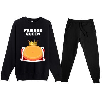 Frisbee Queen Frisbee Gift Frisbee Meaningful Gift Premium Crewneck Sweatsuit Set