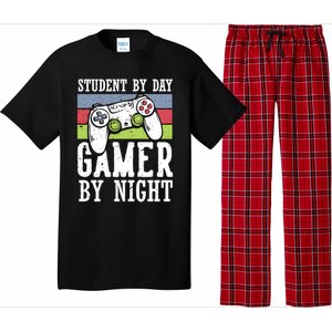 Funny Quote Front Cool Gaming Student By Day Gamer By Night Pajama Set