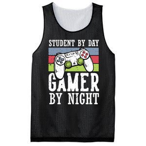 Funny Quote Front Cool Gaming Student By Day Gamer By Night Mesh Reversible Basketball Jersey Tank