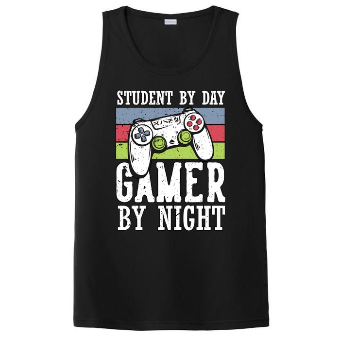 Funny Quote Front Cool Gaming Student By Day Gamer By Night PosiCharge Competitor Tank