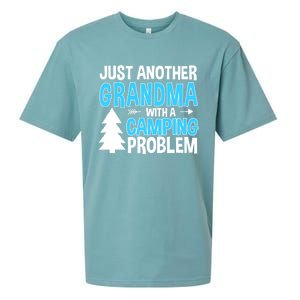 Funny Quote For Grandmother Grandma With A Camping Problem Meaningful Gift Sueded Cloud Jersey T-Shirt