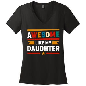 Funny Quotes Fathers Day T Women's V-Neck T-Shirt