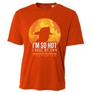 Firefighter Quotes Fire Wife Funny Gift Cooling Performance Crew T-Shirt