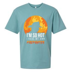 Firefighter Quotes Fire Wife Funny Gift Sueded Cloud Jersey T-Shirt