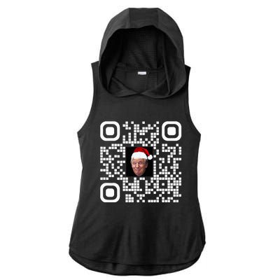 Funny Qr Funny Trump Maga Santa Hat Trump Dancing Code Ladies PosiCharge Tri-Blend Wicking Draft Hoodie Tank