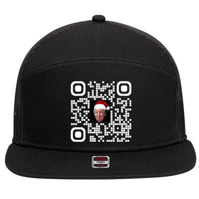 Funny Qr Funny Trump Maga Santa Hat Trump Dancing Code 7 Panel Mesh Trucker Snapback Hat